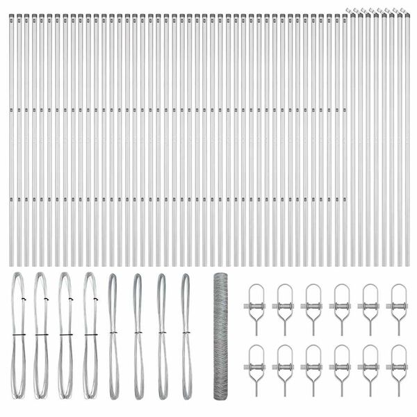 vidaXL Aitalatu Hopea 100 x 1,2 m (36 mm verkko) Ter&auml;s