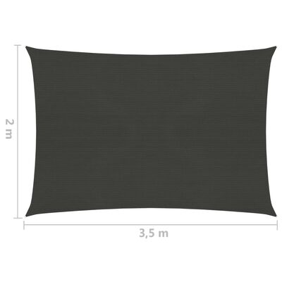 vidaXL Aurinkopurje HDPE 2x3,5 m antrasiitti