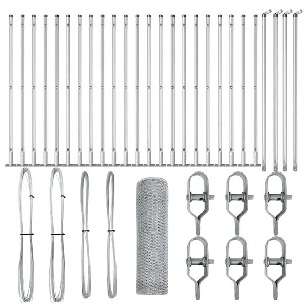 vidaXL Aitalatu Hopea 50 x 0,6 m (25 mm verkko) Ter&auml;s