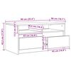 vidaXL Sohvap&ouml;yt&auml; Taidekoivu 90 x 50 x 45 cm Tekninen puu