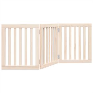vidaXL Koiraportti kokoontaitettava 3 paneelia 150 cm poppelipuu