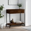 vidaXL Konsolip&ouml;yt&auml; ruskea tammi 75x34,5x75 cm tekninen puu