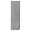 vidaXL Lipasto betoninharmaa 71x35x108 cm lastulevy