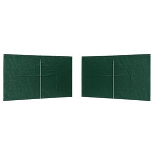vidaXL Juhlateltan sivusein&auml; 2 kpl 400 x 195 cm Vihre&auml; PE ja ter&auml;s