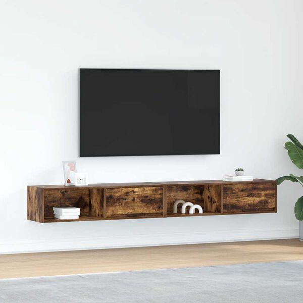 vidaXL TV-sein&auml;kaappi 2 kpl savutammi 100x31x25,5 cm tekninen puu