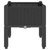vidaXL Kukkalaatikko jaloilla musta 40x40x42 cm PP