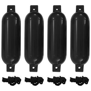 vidaXL Veneen lepuuttaja 4 kpl musta &Oslash; 14x50 cm PVC