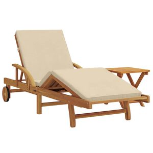 vidaXL Aurinkotuoli 2 kpl Tihe&auml; akasiapuu Beige