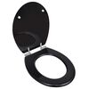 vidaXL WC-istuin soft close MDF yksinkertainen muotoilu musta