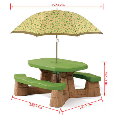 Step2 Piknikpöytä Aurinkovarjolla