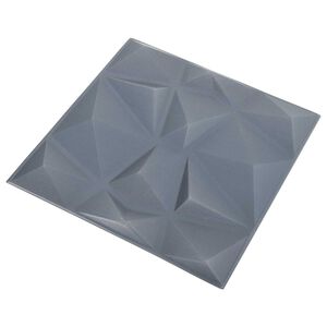 vidaXL Sein&auml;paneelit 12 kpl 50 x 50 cm Origami Harmaa XPS Vaahdon