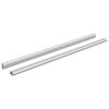 vidaXL Kaapintanko 2 pcs Hopea 664 x 15 x 29 mm Alumiiniseos