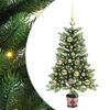 vidaXL Joulukuusi 150 LED-valoilla jalustalla Vihre&auml; 90 cm PE