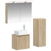 vidaXL Kylpyhuonekalustesetti 4 pcs Sonoma-tammi Tekninen puu ja lasi