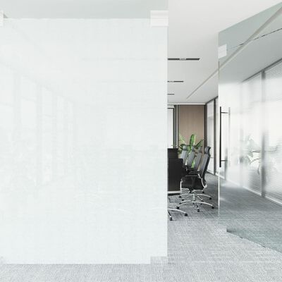 vidaXL Staattinen ikkunakalvo himmeä läpinäkyvä valk. 45x1000 cm PVC