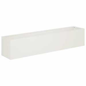 vidaXL Puutarha ruukku valkoinen 80 x 20 x 20 cm Kylm&auml;valssattu ter&auml;s