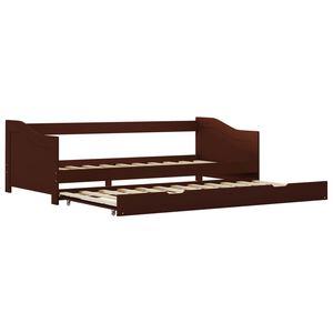 vidaXL Vuodesohvan runko tummanruskea m&auml;nty 90x200 cm