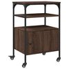 vidaXL Tulostinteline 3 tasoa ruskea tammi 50x40x76 cm tekninen puu