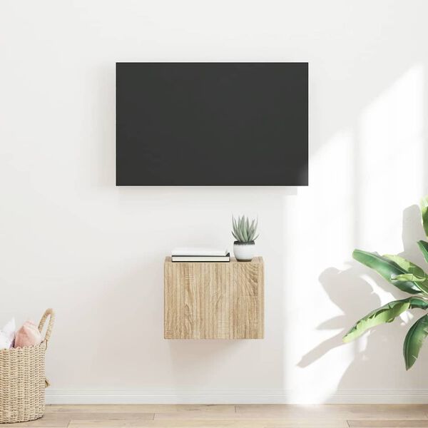 vidaXL TV-seinäkaappi Sonoma 60 x 31 x 29.5 cm Tekninen puu