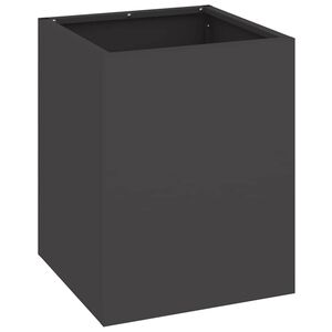vidaXL Puutarha ruukku Musta 32 x 32 x 40 cm Kylm&auml;valssattu ter&auml;s