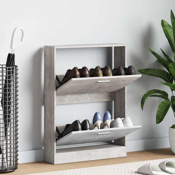 vidaXL Kenk&auml;kaappi betoninharmaa 59x17x81 cm tekninen puu