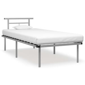 vidaXL S&auml;ngynrunko harmaa metalli 90x200 cm