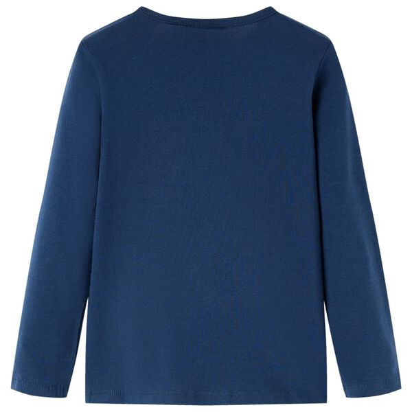 Lasten pitk&auml;hihainen T-paita laivastonsininen 116