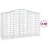 vidaXL Kaarevat kivikorit 30 kpl 200x50x120/140 cm galvanoitu rauta