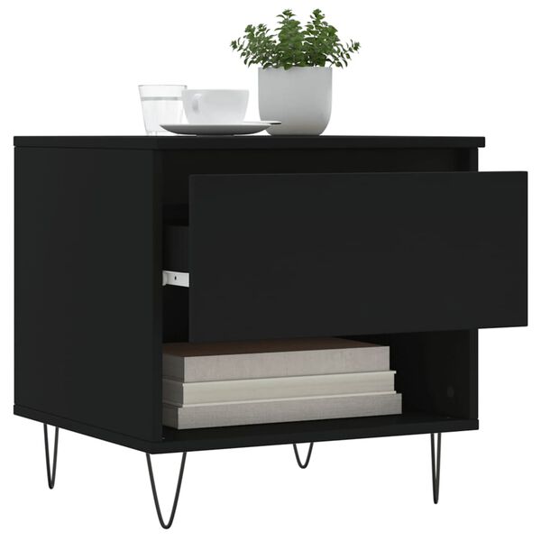 vidaXL Sohvap&ouml;yd&auml;t 2 kpl musta 50x46x50 cm tekninen puu