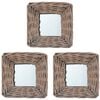 vidaXL Peilit 3 kpl 15x15 cm paju
