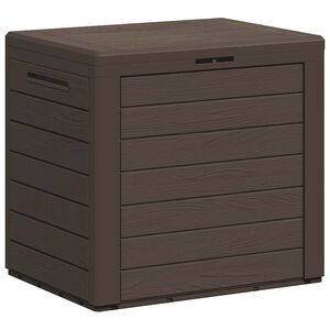 vidaXL Puutarhan varastoarkku ruskea 58,5x46x55 cm polypropeeni