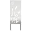 vidaXL Puutarhan yksityisyyden verho Viivakuvio Hopea 50 x 140 cm
