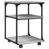 vidaXL Tulostinteline 3 tasoa harmaa Sonoma 43x48x64 cm tekninen puu
