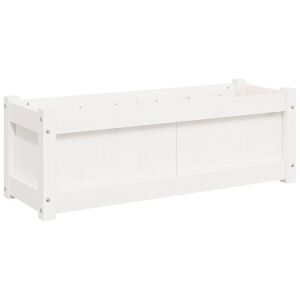vidaXL Ulkokukkalaatikko valkoinen 90x31x31 cm t&auml;ysi m&auml;nty