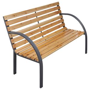 vidaXL Puutarhapenkki 112 cm t&auml;ysi kuusi