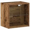 vidaXL LED-valolla varustettu kelluva hylly Ruskea 40 x 28,5 x 40 cm
