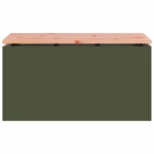 vidaXL Puutarhapenkki Oliivinvihre&auml; 80 x 40 x 43 cm Ter&auml;s