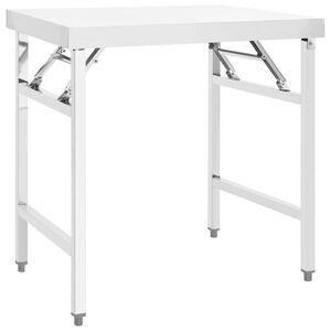 vidaXL Keitti&ouml;n taitettava ty&ouml;p&ouml;yt&auml; 85x60x80 cm ruostumaton ter&auml;s