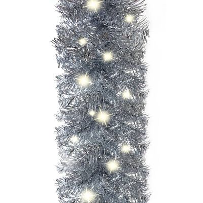 vidaXL Jouluköynnös LED-valoilla 10 m hopea