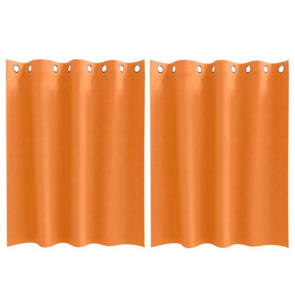 vidaXL Pimentävä verho renkailla 2 pcs Hehkuva oranssi 140 x 140 cm