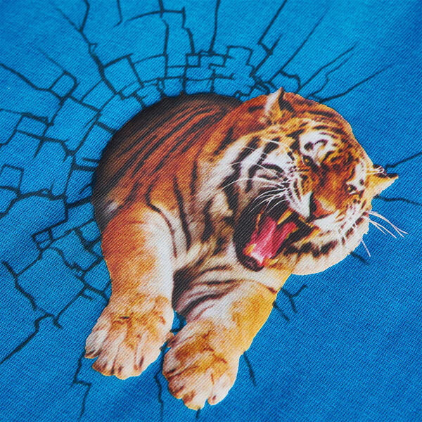 Lasten pitk&auml;hihainen T-paita koboltinsininen 92