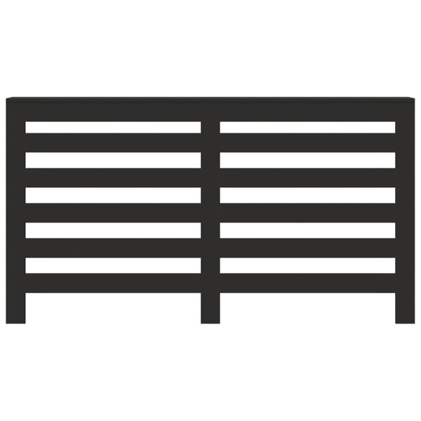 vidaXL L&auml;mp&ouml;patterin suoja musta 149x20x82 cm tekninen puu