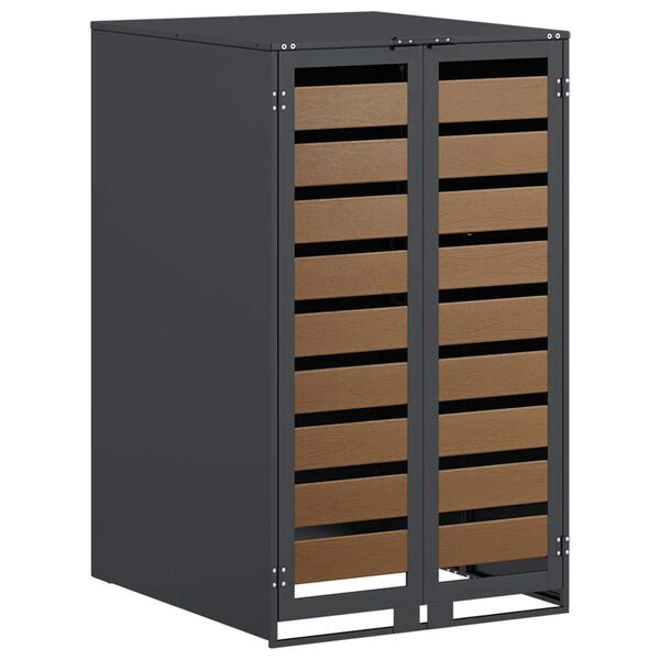 vidaXL Py&ouml;r&auml;llinen j&auml;teastian s&auml;ilytys kaasun nostokannella 240L astialle