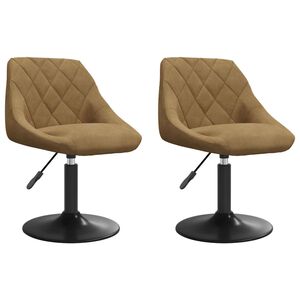 vidaXL K&auml;&auml;ntyv&auml;t ruokatuolit 2 pcs Ruskea 46 x 44 x 77.5 cm Keinonahka