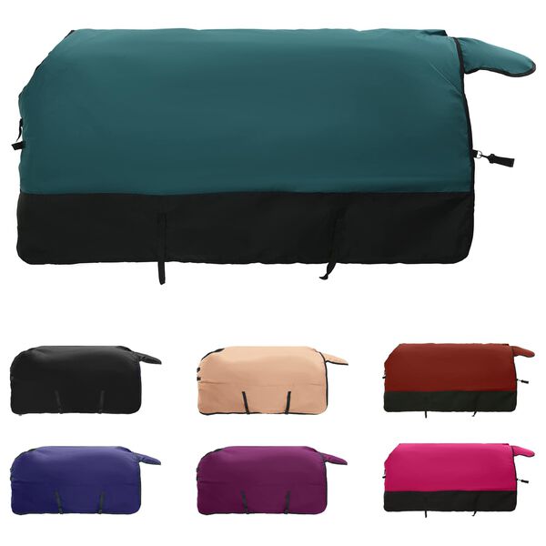 vidaXL Hevospeitto Tumma vihre&auml; ja musta 125 cm Polyesteri