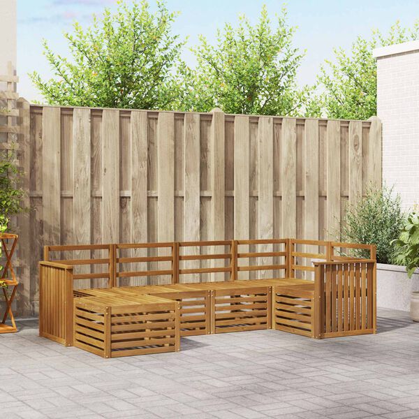 vidaXL Sohvasarjat 6 pcs Luonnollinen Tihe&auml; akasiapuu