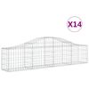 vidaXL Kaarevat kivikorit 14 kpl 200x30x40/60 cm galvanoitu rauta