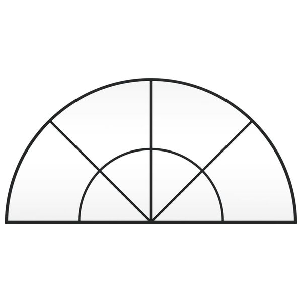 vidaXL Sein&auml;peili musta 100x50 cm kaari rauta
