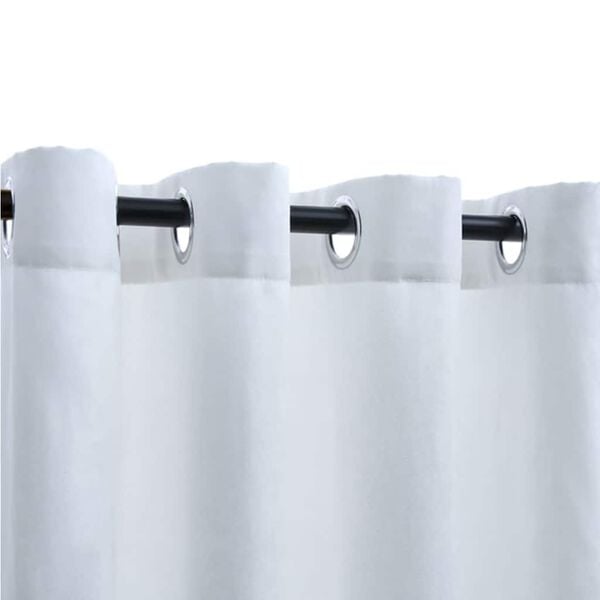 vidaXL Pimennysverhot metallirenkailla 2 kpl valkoinen 140x225 cm