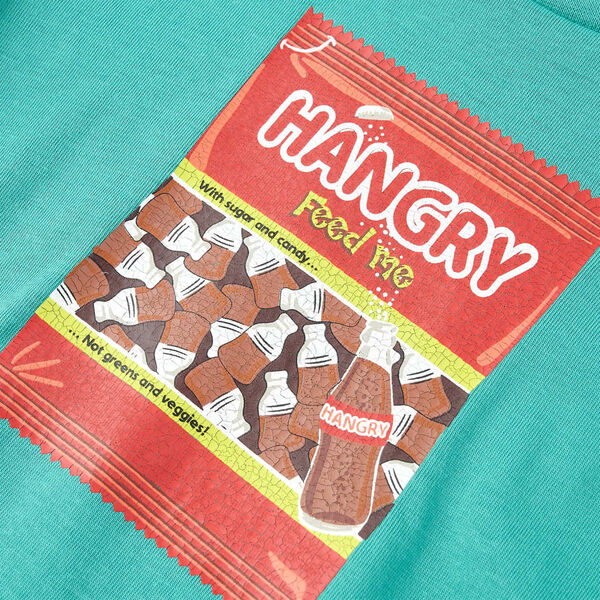 Lasten lyhythihainen T-paita tumma minttu 116